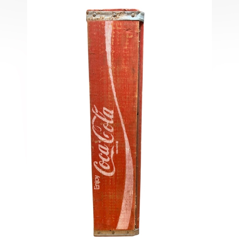 Vintage Coca-Cola Coke Soda Wood Crate Tray Red Advertising Home Decor - Picture 5 of 16